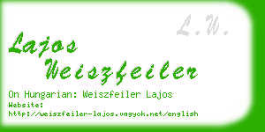 lajos weiszfeiler business card